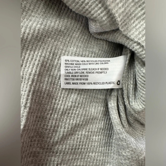 WILD FABLE NWOT quarter button gray lightweight cropped Henley 23” p2p - Picture 2 of 6